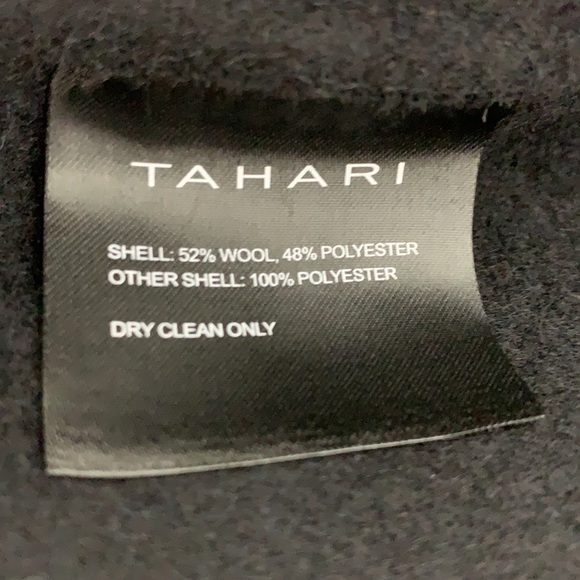 LAST ONE Tahari Ella Double Face Belted Wrap Coat - Picture 8 of 9